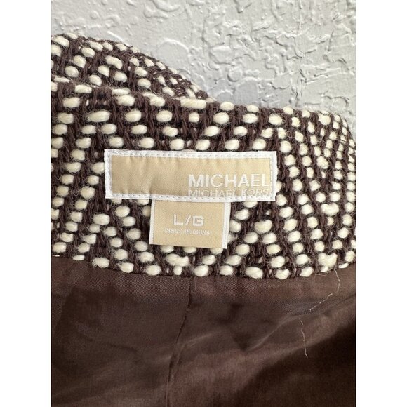 Michael Kors Womens Zigzag Coat L/G Black & White - Picture 5 of 11